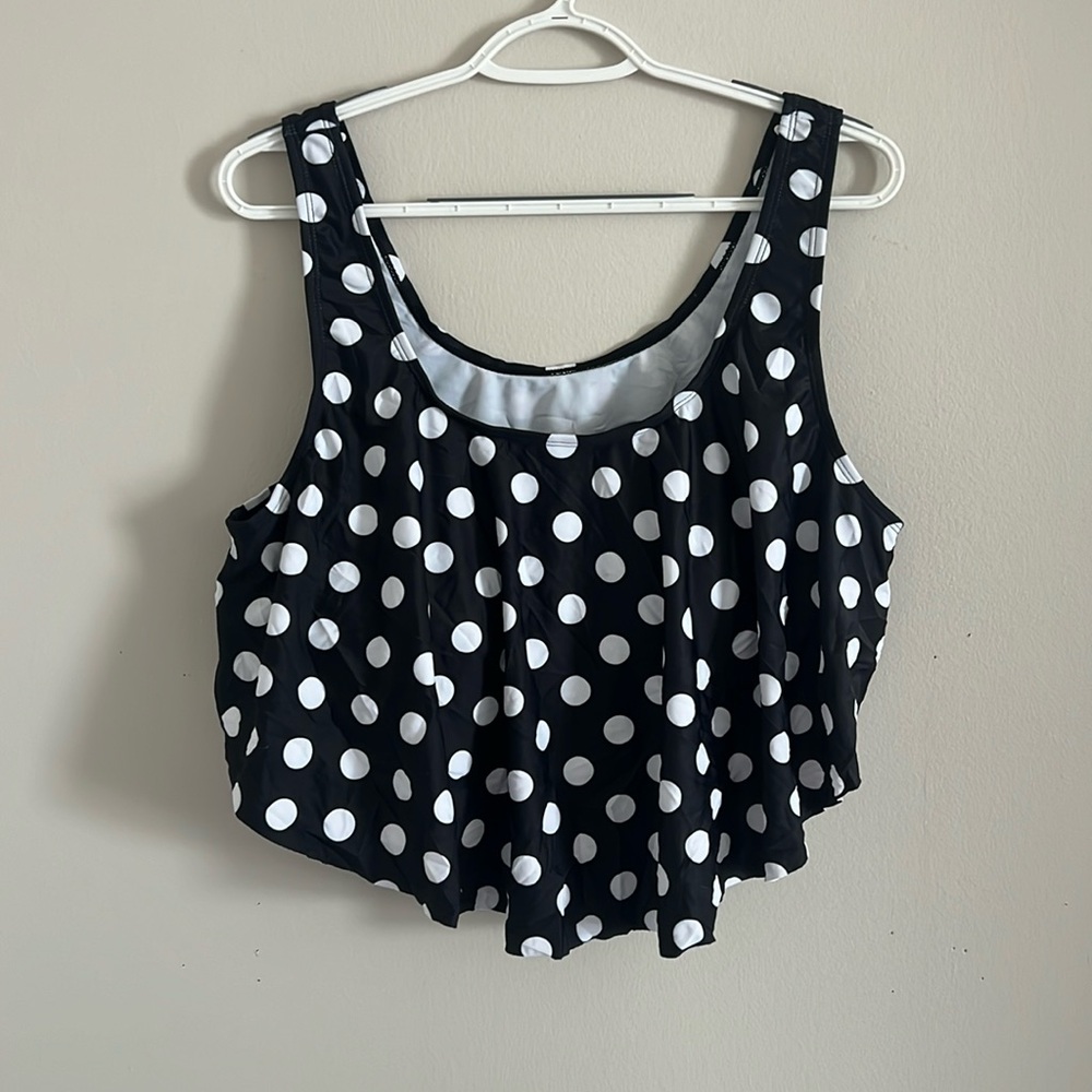 Poka dot swim top